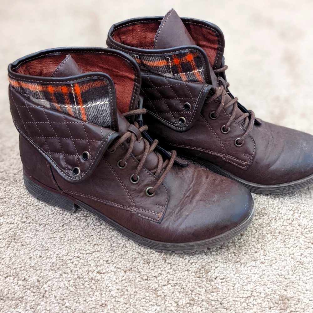 Rock Candy Fold-Over Combat Boots